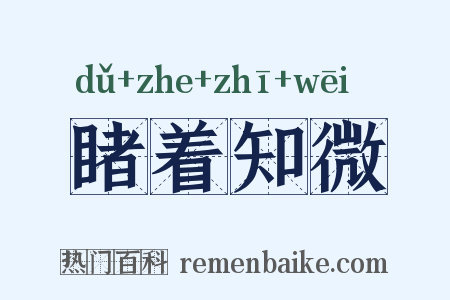 睹着知微是什么意思的图片
